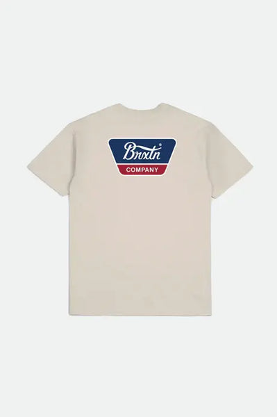 Brixton Mens Cream Linwood SS Tshirt