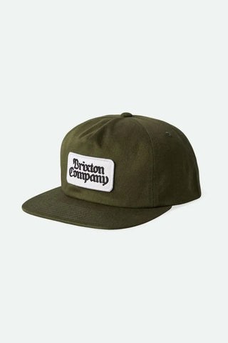 Brixton Mens Dark Olive Norvell MP Snapback