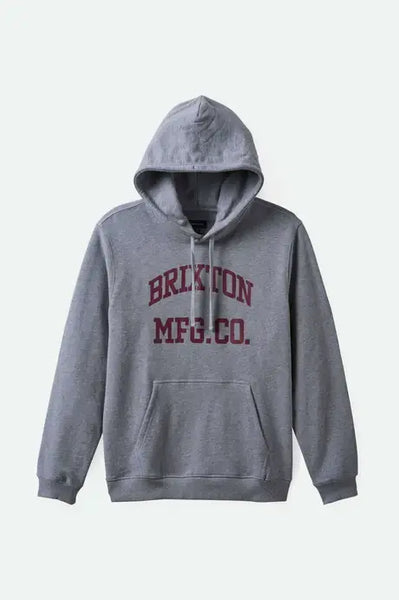 Brixton Mens Heather Grey Broken In Hoodie