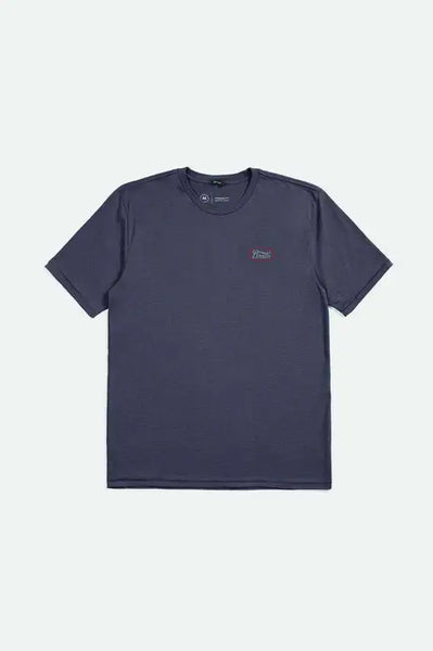 Brixton Mens Washed Navy/Grey/Brick SS Tshirt