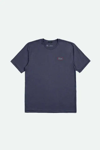 Brixton Mens Washed Navy/Grey/Brick SS Tshirt