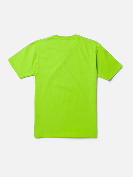 Volcom Boys Electric Green Sticker Stamp SS Tshirt