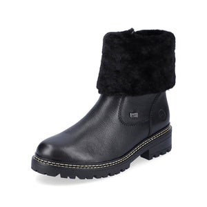 Remonte Ladies Black/Black Stefanie Lined Boot