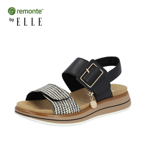 Remonte Ladies Black Combi D1J53-02 Jocelyn Sandal