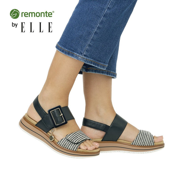 Remonte Ladies Black Combi D1J53-02 Jocelyn Sandal