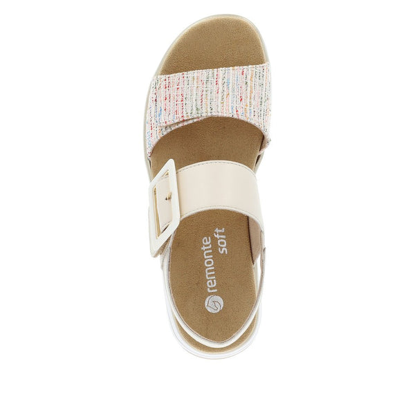 Remonte Ladies Beige Combination Jocelyn Sandal