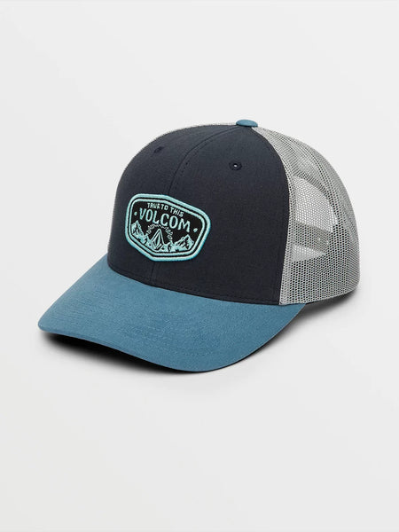 Volcom Mens Stone Blue Moutainside Cheese Snapback Hat