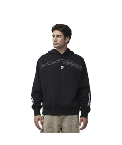 Fox Mens Black Energy Face Oversized Fleece PO Hoodie