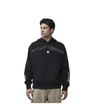 Fox Mens Black Energy Face Oversized Fleece PO Hoodie