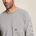 Ariat Rebar Cotton Strong Graphic LS Heather Grey Tshirt