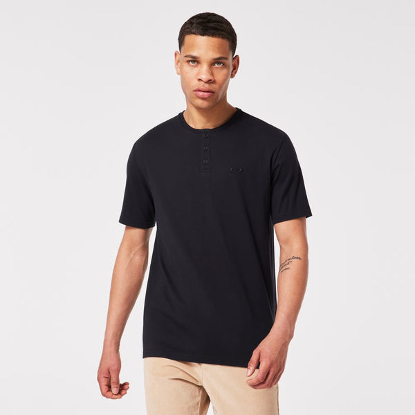 Oakley Mens Blackout Relax Henley 2.0 Tshirt