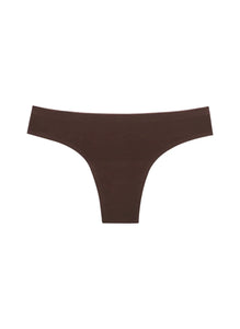 Huha Ladies Brown Seamless Low-Mid Rise Thong