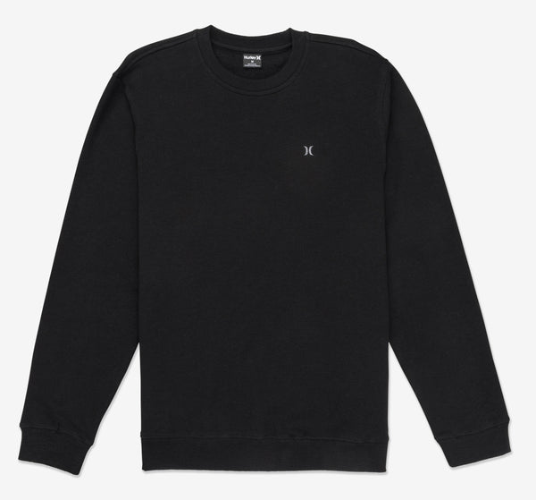 Hurley Mens Black Slub Crew