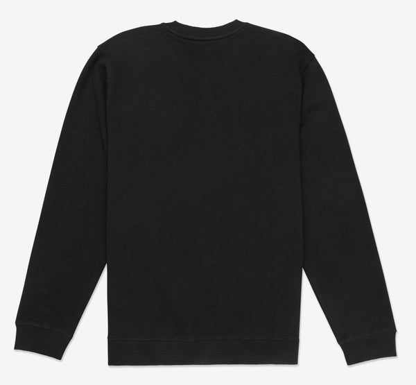 Hurley Mens Black Slub Crew