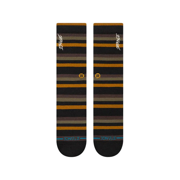 Instance Mens Black Slipping Crew Socks