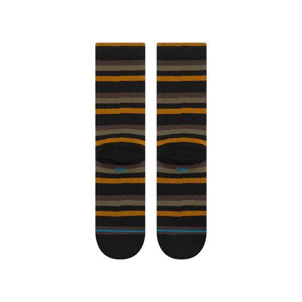 Instance Mens Black Slipping Crew Socks