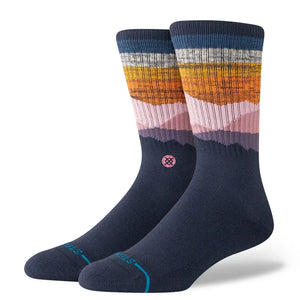 Instance Mens Navy Saddleback Crew Socks