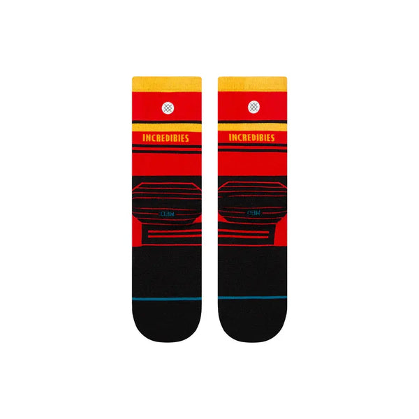 Instance Mens Red Pixar Incredibles Crew Socks