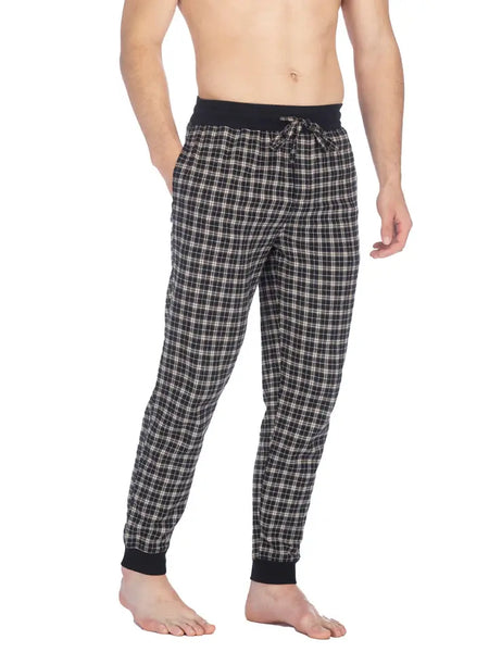 Joe Boxer Mens Black/Brown Flannel Jogger