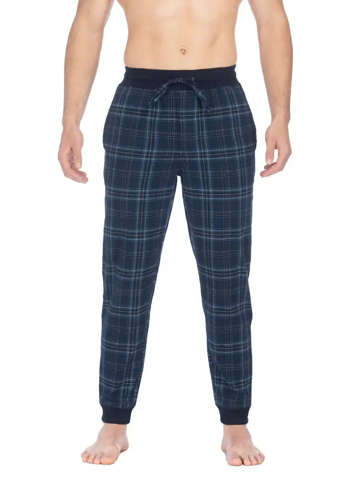 Joe Boxer Mens Blue/Blue Flannel Jogger