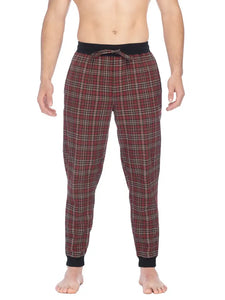 Joe Boxer Mens Burgundy Flannel Jogger