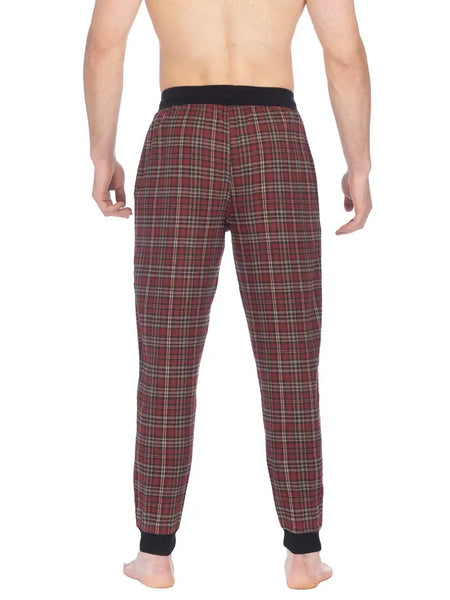 Joe Boxer Mens Burgundy Flannel Jogger