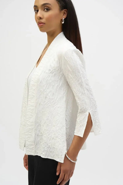 Joseph Ribkoff Ladies White Jacquard Straight Cover-Up