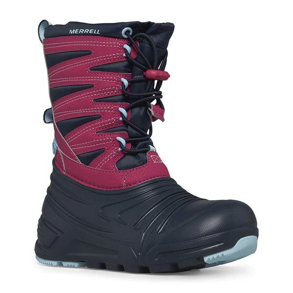 Merrell Youth Navy/Fuchsia Snow Quest Lt 3 Wp Boot