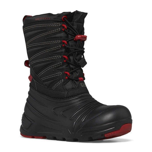 Merrell Youth Black/Grey/Red Snow Quest LT WP Boot