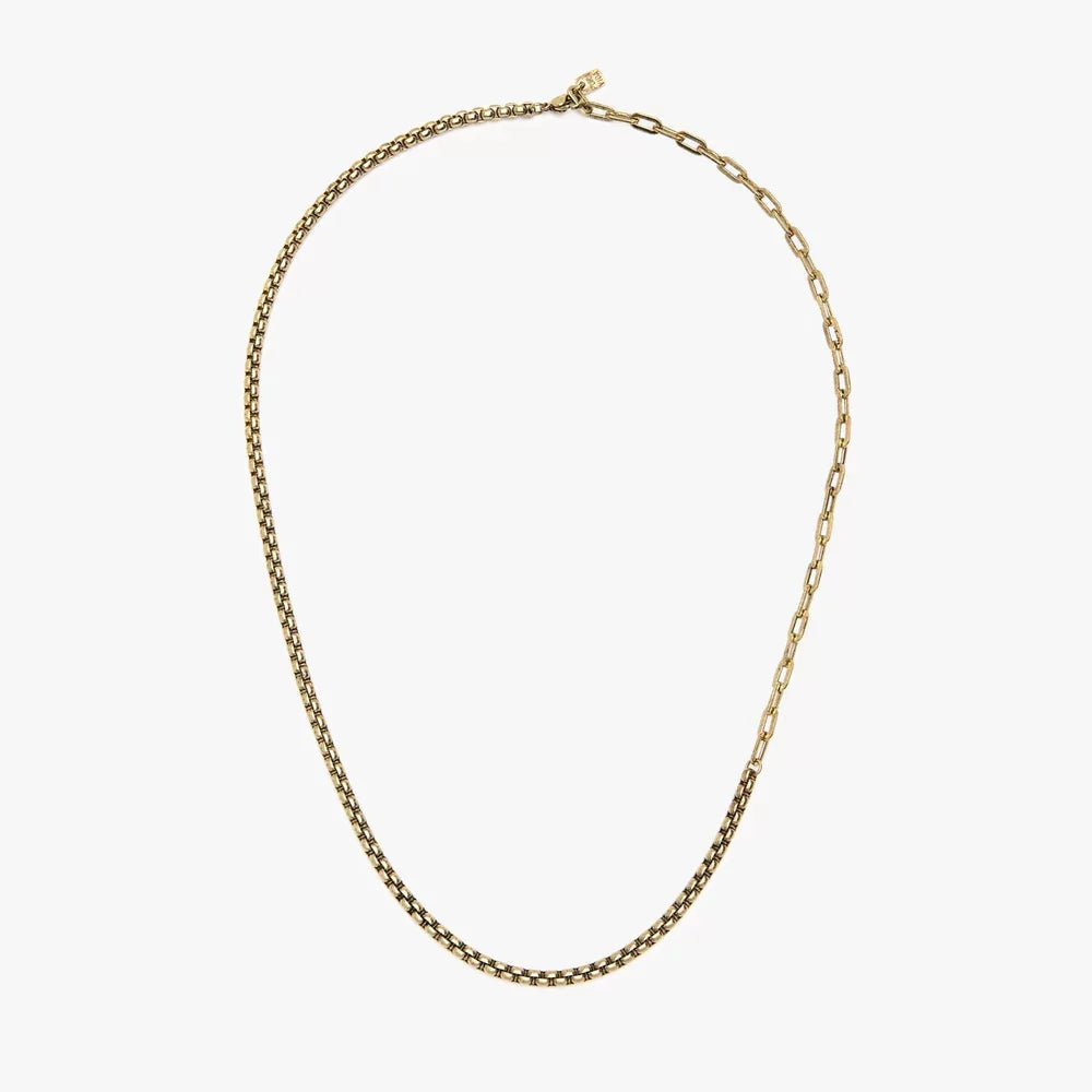 Pura Vida Mens Gold Rolo Chain Necklace