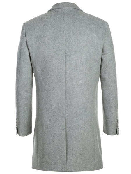 Renoir Mens Grey Wool/Polyester Dress Coat