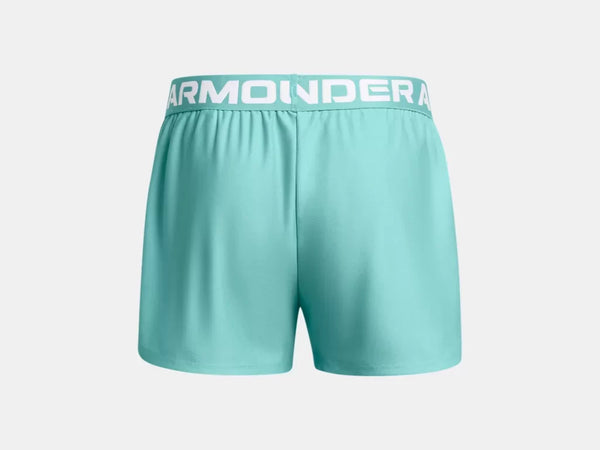 Under Armour Girls Radial Turquoise Play Up Solid Short