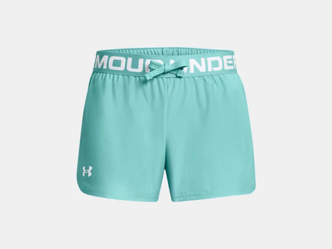 Under Armour Girls Radial Turquoise Play Up Solid Short