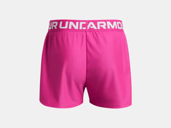 Under Armour Girls Rebel Pink Play Up Solid Shorts