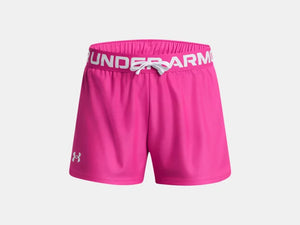 Under Armour Girls Rebel Pink Play Up Solid Shorts