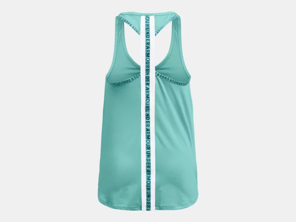 Under Armour Girls Radial Turquoise Knockout Tank