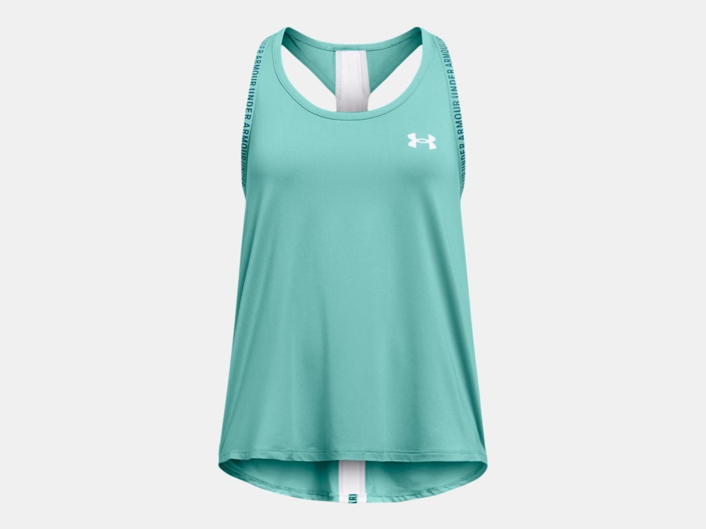 Under Armour Girls Radial Turquoise Knockout Tank