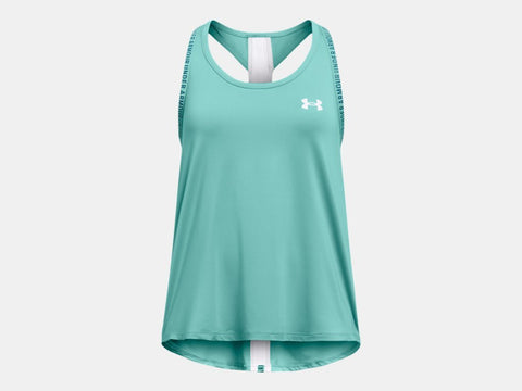 Under Armour Girls Radial Turquoise Knockout Tank