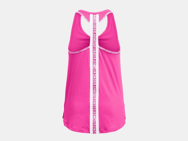 Under Armour Girls Rebel Pink Knockout Tank