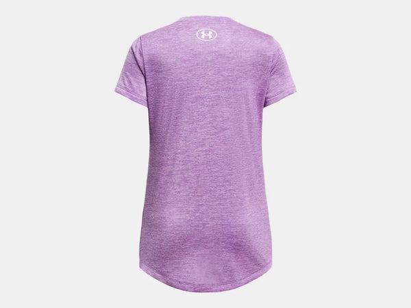 Under Armour Girls Provence Purple Tech Twist Arch Big Logo Tshirt