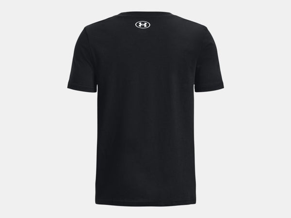 Under Armour Boys Black Box Logo Camo SS Tshirt