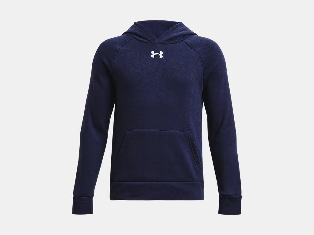 Under Armour Boys Midnight Navy/White Rival Fleece Hoodie