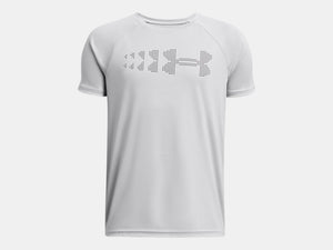 Under Armour Boys Mod Grey Tech Stadium Lights SS Tshirt