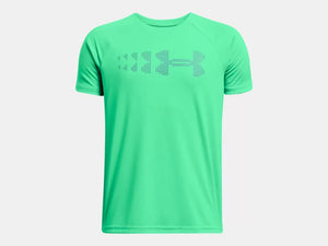 Under Armour Boys Vapor Green Tech Stadium Lights SS Tshirt