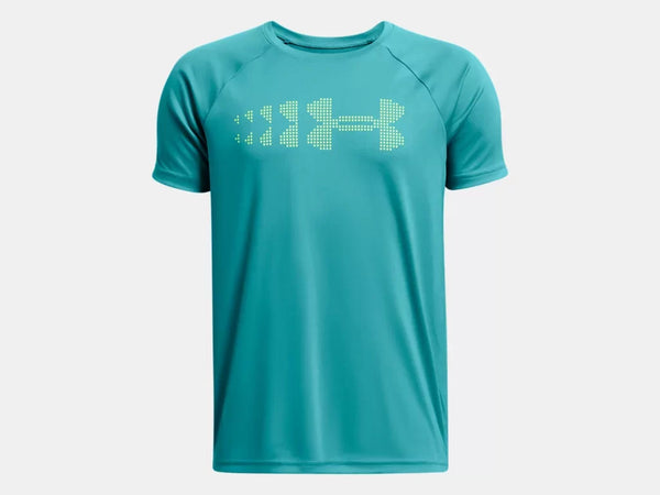 Under Armour Boys Circuit Teal Tech Stadium Lights SS Tshirt