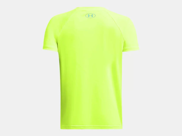 Under Armour Boys High Vis Yellow Tech Stadium Lights SS Tshirt