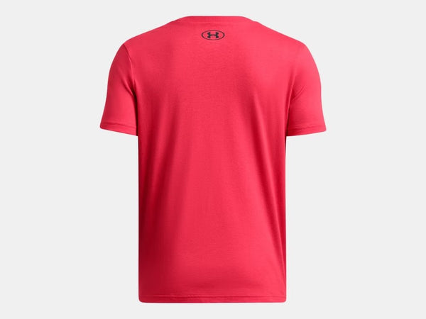 Under Armour Boys Lava Red/Black Glitch Lockertag SS Tshirt