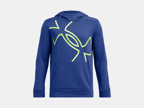 Under Armour Boys Tech Blue Armourfleece Mega Logo Hoodie