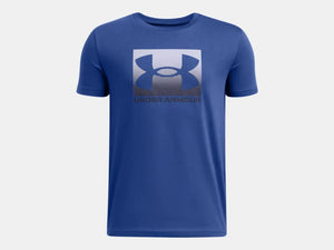 Under Armour Boys Tech Blue Boxed Sports Update SS Tshirt