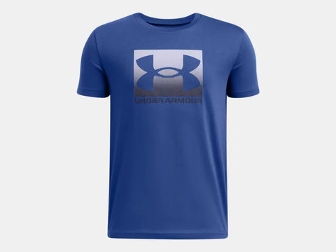 Under Armour Boys Tech Blue Boxed Sports Update SS Tshirt